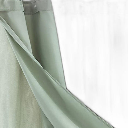 Sage Green Modern Grid Shower Curtain and Liner Set HomeRoots