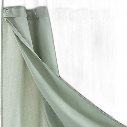 Sage Green Modern Grid Shower Curtain and Liner Set HomeRoots