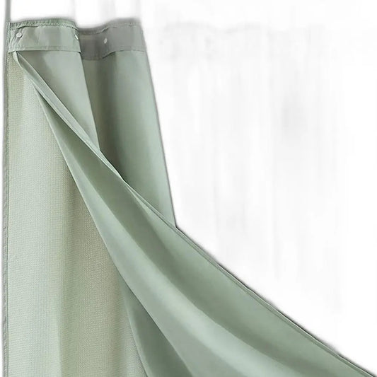 Sage Green Modern Grid Shower Curtain and Liner Set - FurniFindUSA