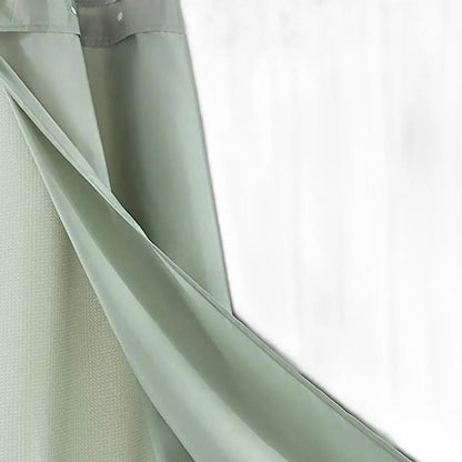 Sage Green Modern Grid Shower Curtain and Liner Set - FurniFindUSA