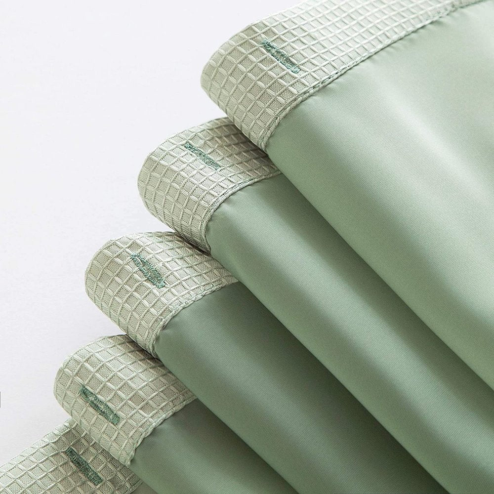 Sage Green Modern Grid Shower Curtain and Liner Set HomeRoots