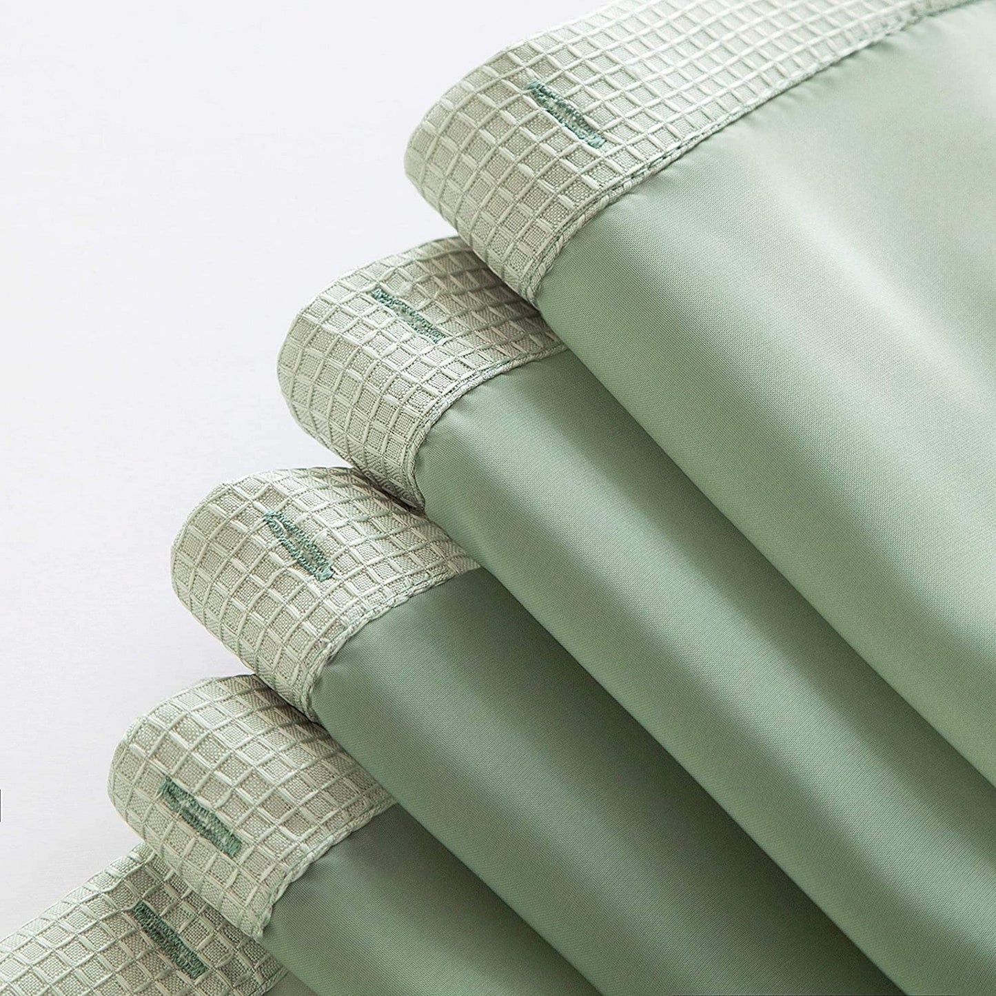 Sage Green Modern Grid Shower Curtain and Liner Set HomeRoots