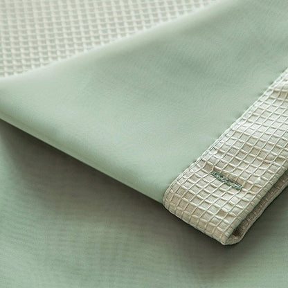 Sage Green Modern Grid Shower Curtain and Liner Set HomeRoots