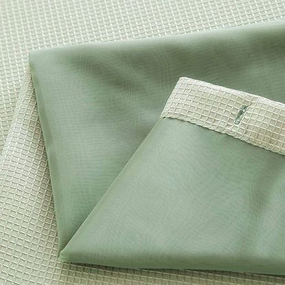 Sage Green Modern Grid Shower Curtain and Liner Set HomeRoots