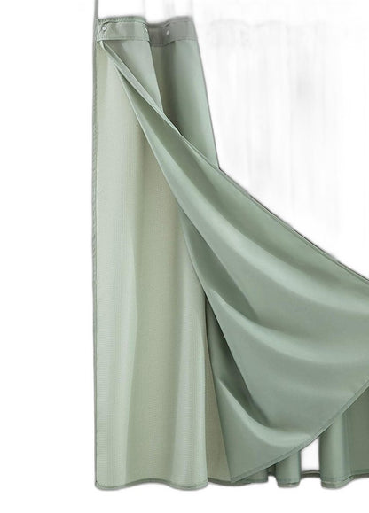 Sage Green Modern Grid Shower Curtain and Liner Set HomeRoots