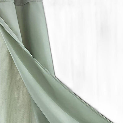 Sage Green Modern Grid Shower Curtain and Liner Set HomeRoots