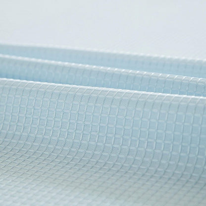 Light Blue Sheer and Grid Shower Curtain and Liner Set HomeRoots