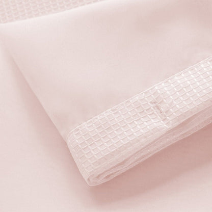 Blush Sheer and Grid Shower Curtain and Liner Set HomeRoots