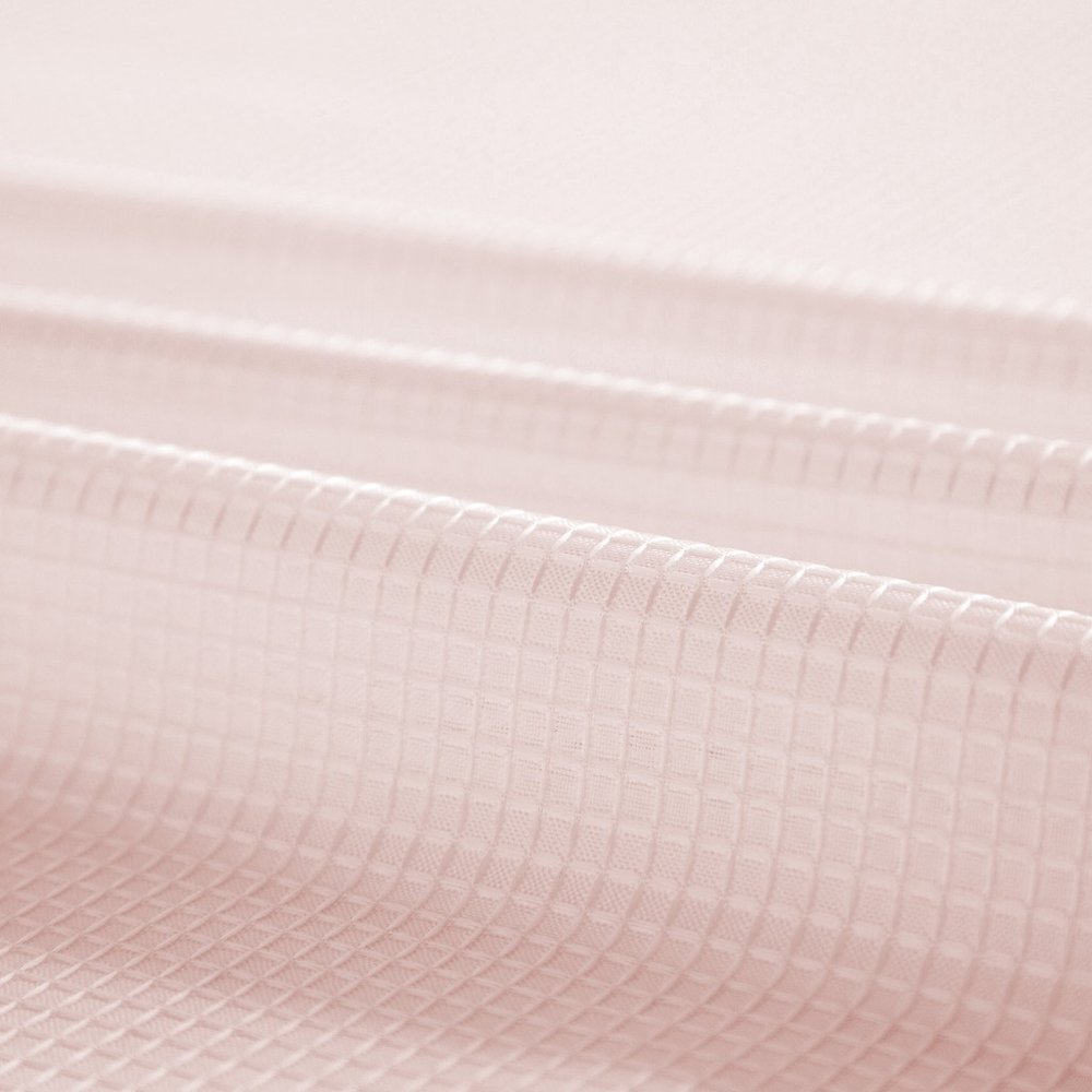 Blush Sheer and Grid Shower Curtain and Liner Set HomeRoots