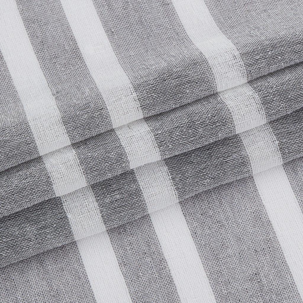 Silvery Gray and White Striped Shower Curtain - FurniFindUSA