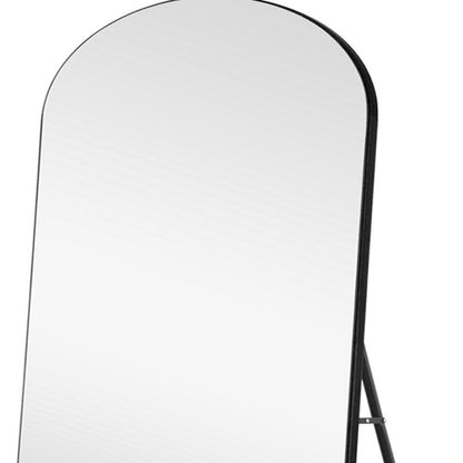 71" Black Arch Wood Framed Freestanding Standing Mirror