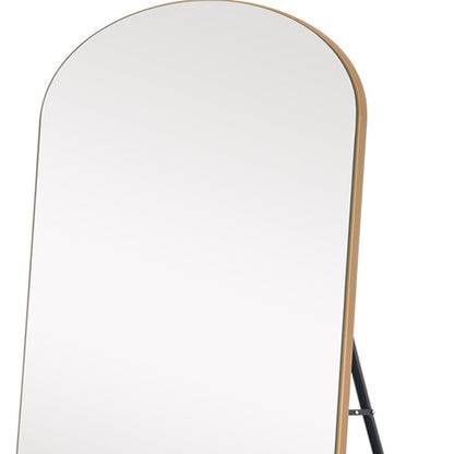 71" Gold Arch Wood Framed Freestanding Standing Mirror