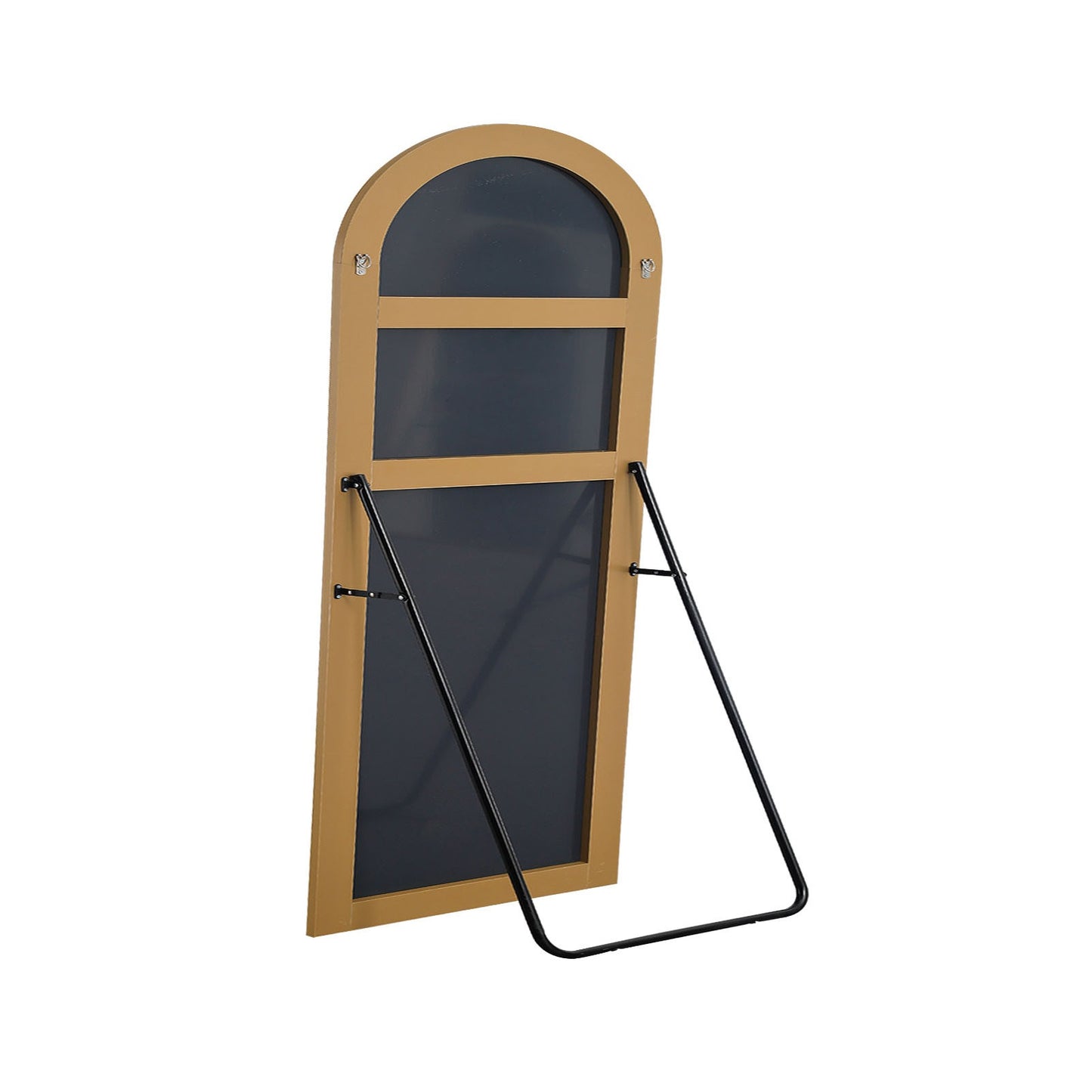 71" Gold Arch Wood Framed Freestanding Standing Mirror