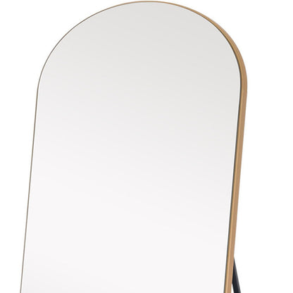 71" Gold Arch Wood Framed Freestanding Standing Mirror