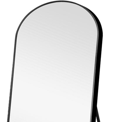 71" Black Arch Metal Framed Freestanding Standing Mirror