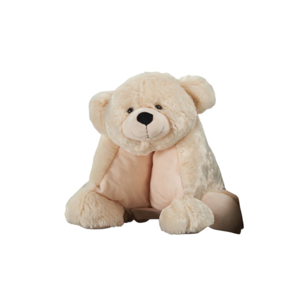 22" X 18" Ivory Bear Throw Pillow HomeRoots