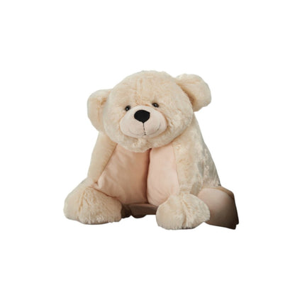 22" X 18" Ivory Bear Throw Pillow HomeRoots