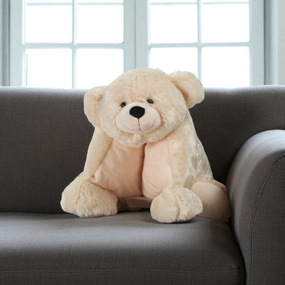 22" X 18" Ivory Bear Throw Pillow HomeRoots