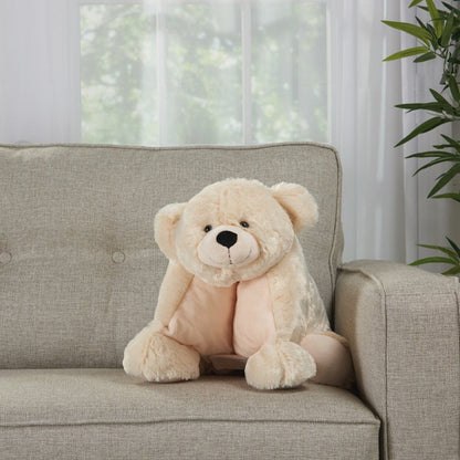 22" X 18" Ivory Bear Throw Pillow HomeRoots