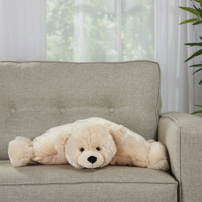 22" X 18" Ivory Bear Throw Pillow HomeRoots