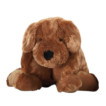 22" X 18" Brown Dog Throw Pillow HomeRoots