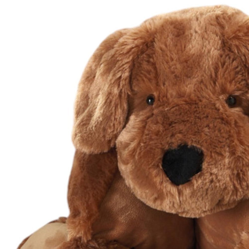 22" X 18" Brown Dog Throw Pillow HomeRoots