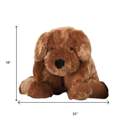 22" X 18" Brown Dog Throw Pillow