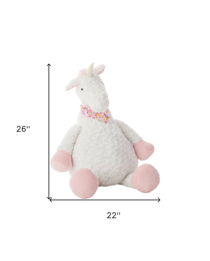 22" X 26" Ivory Unicorn Throw Pillow — view 1