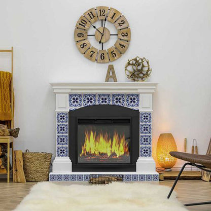 5" X 5" Blue And White Mosaic Peel And Stick Removable Tiles HomeRoots