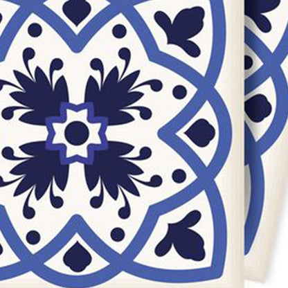 8" X 8" Blue And White Mosaic Peel And Stick Removable Tiles HomeRoots