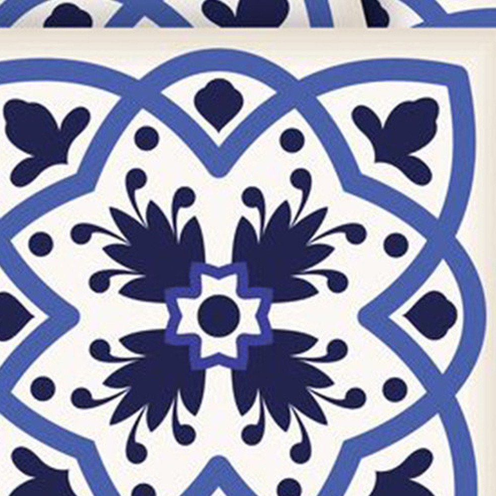 5" X 5" Blue And White Mosaic Peel And Stick Removable Tiles HomeRoots