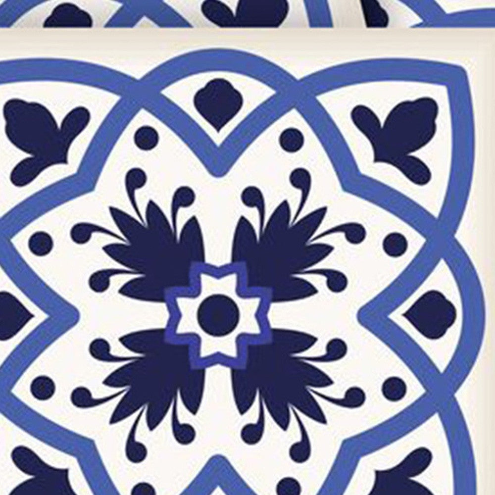 5" X 5" Blue And White Mosaic Peel And Stick Removable Tiles HomeRoots