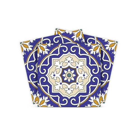 7" x 7" Blue And White Peel And Stick Removable Tiles HomeRoots