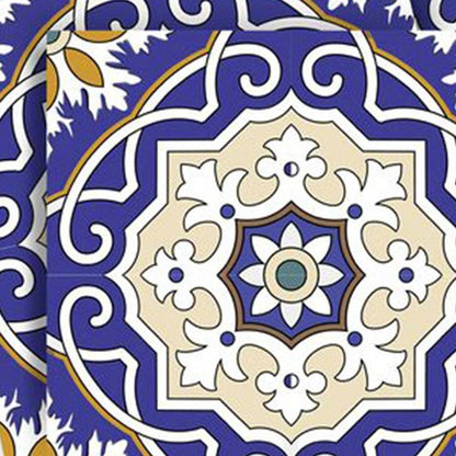 4" X 4" Blue White and Gold Mosaic Removable Tiles HomeRoots