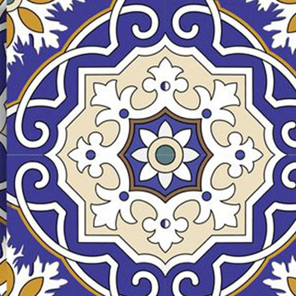 7" x 7" Blue And White Peel And Stick Removable Tiles HomeRoots