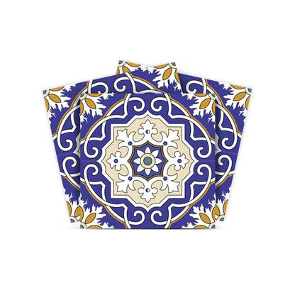 7" x 7" Blue And White Peel And Stick Removable Tiles HomeRoots