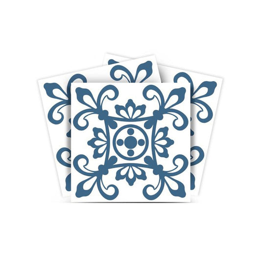7" x 7" Teal Blue Peel And Stick Removable Tiles HomeRoots