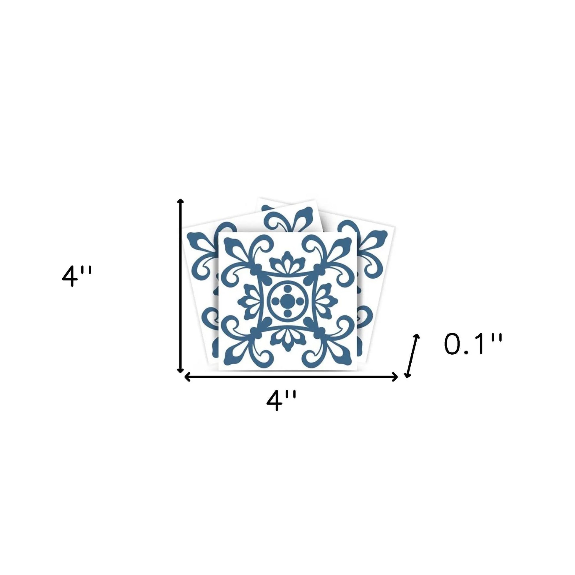 4" X 4" Teal And White Mosaic Peel And Stick Removable Tiles HomeRoots
