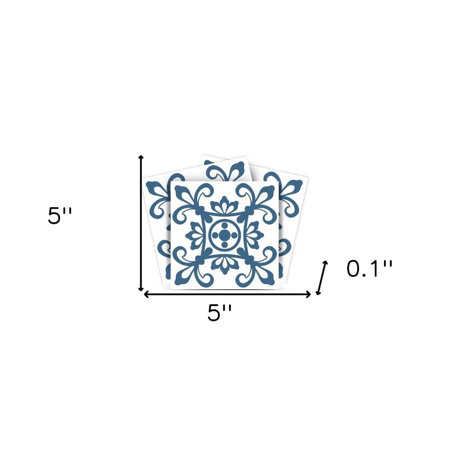 4" X 4" Teal And White Mosaic Peel And Stick Removable Tiles HomeRoots