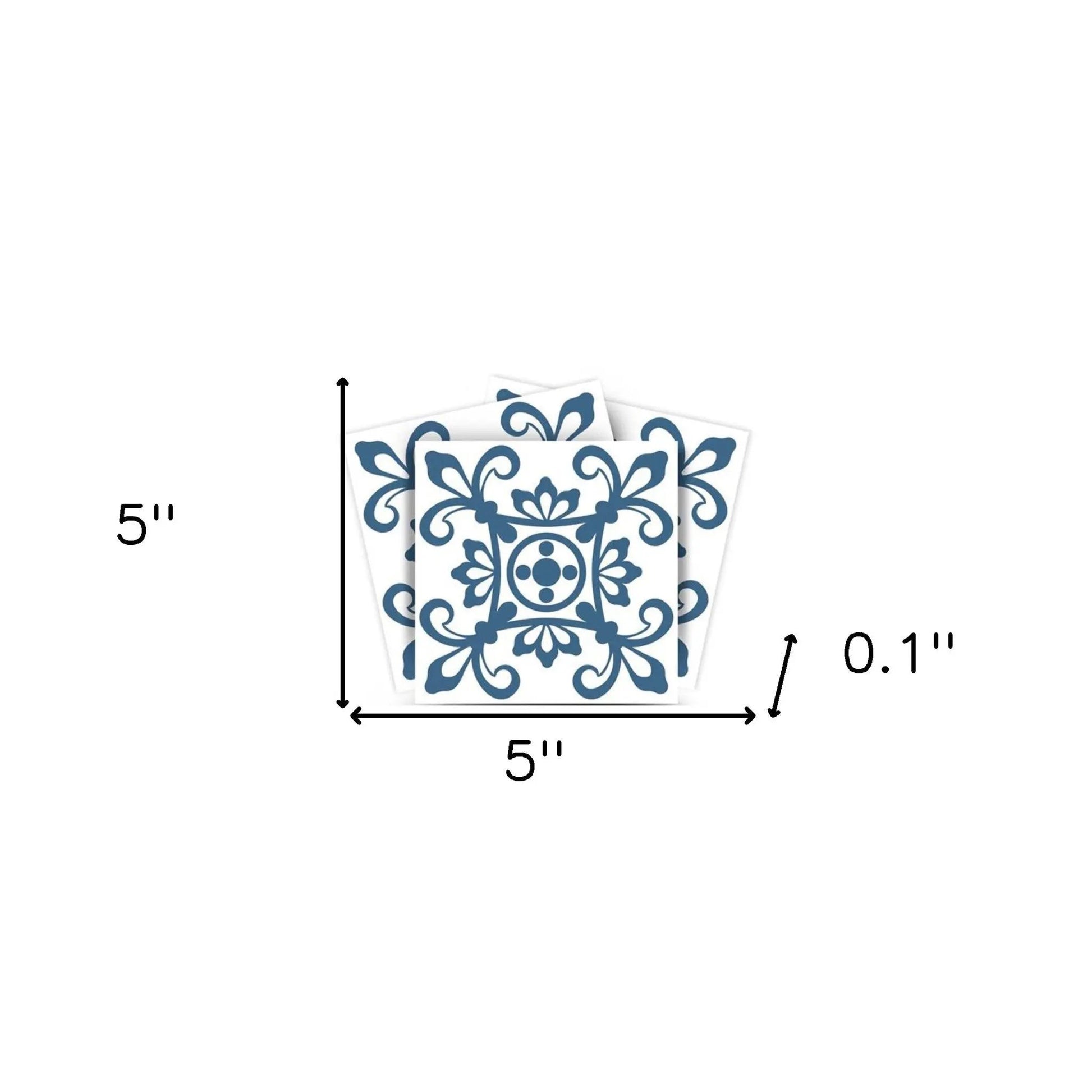 4" X 4" Teal And White Mosaic Peel And Stick Removable Tiles HomeRoots
