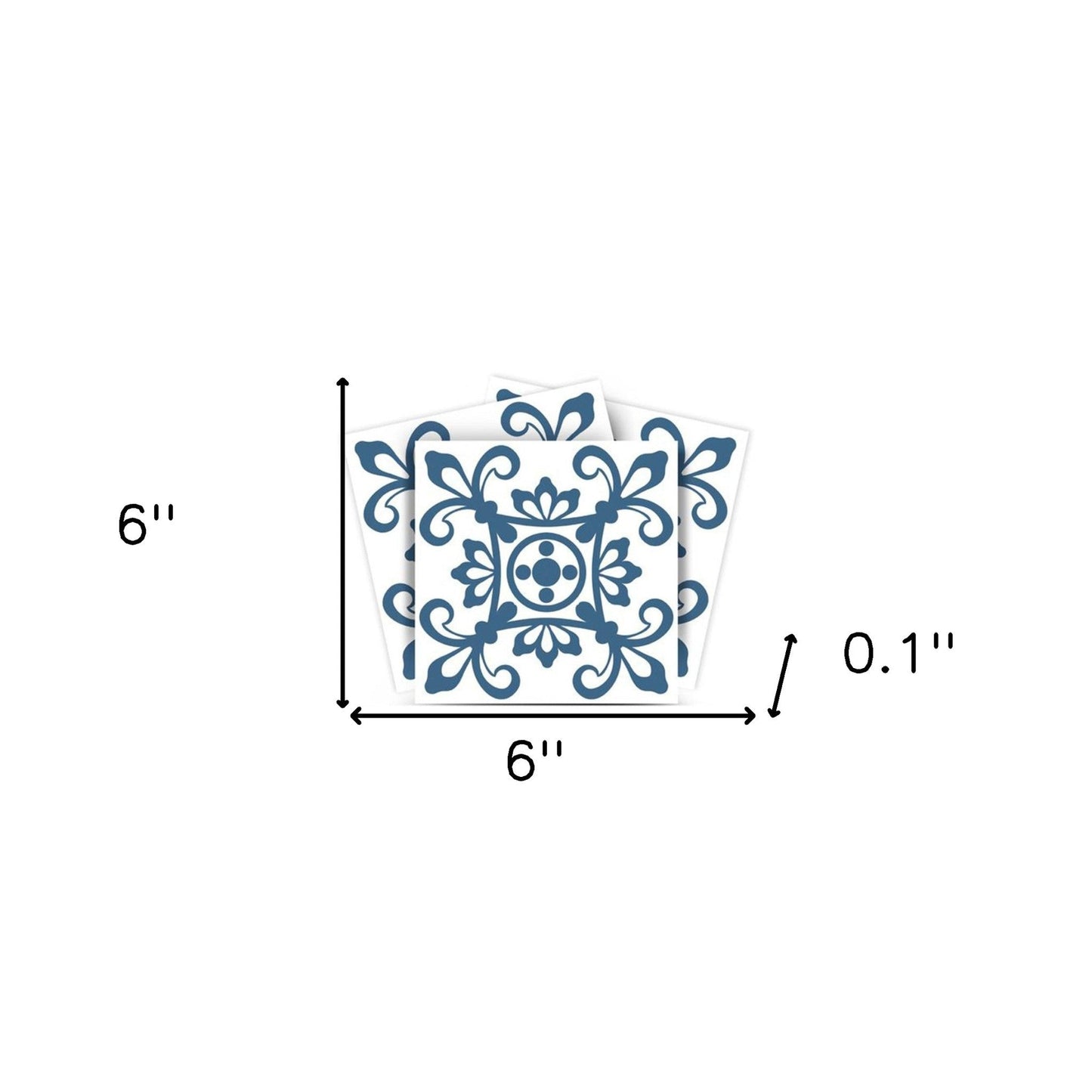 4" X 4" Teal And White Mosaic Peel And Stick Removable Tiles HomeRoots