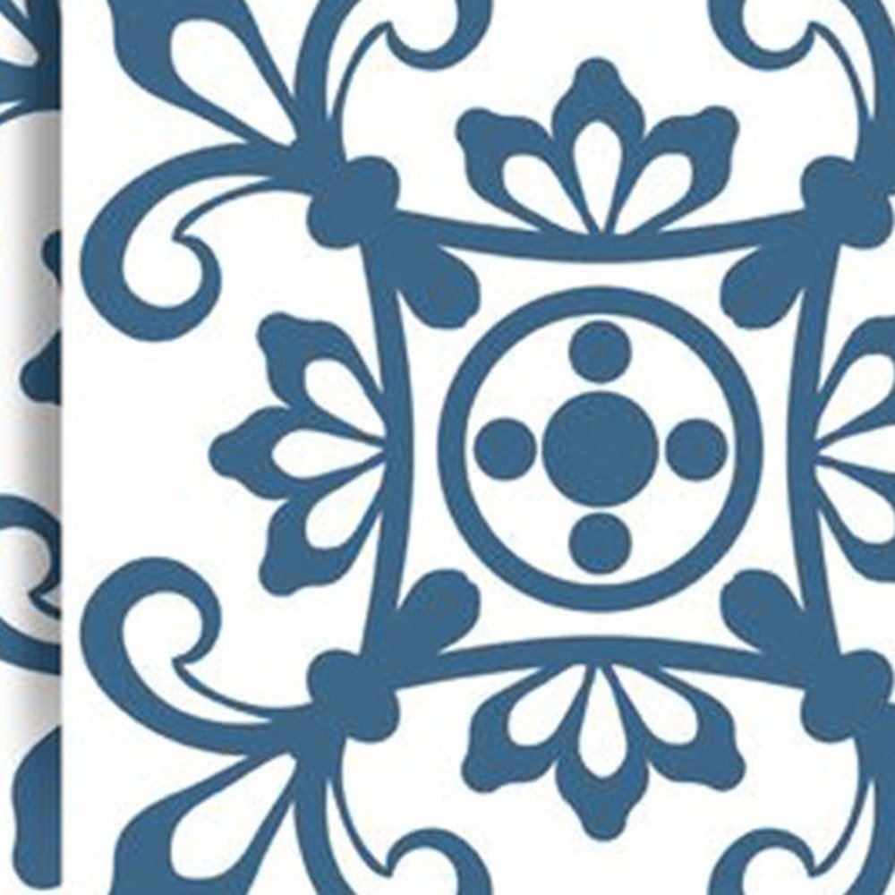 4" X 4" Teal And White Mosaic Peel And Stick Removable Tiles HomeRoots