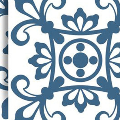 4" X 4" Teal And White Mosaic Peel And Stick Removable Tiles HomeRoots