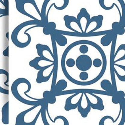 4" X 4" Teal And White Mosaic Peel And Stick Removable Tiles HomeRoots