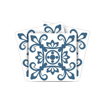 4" X 4" Teal And White Mosaic Peel And Stick Removable Tiles HomeRoots