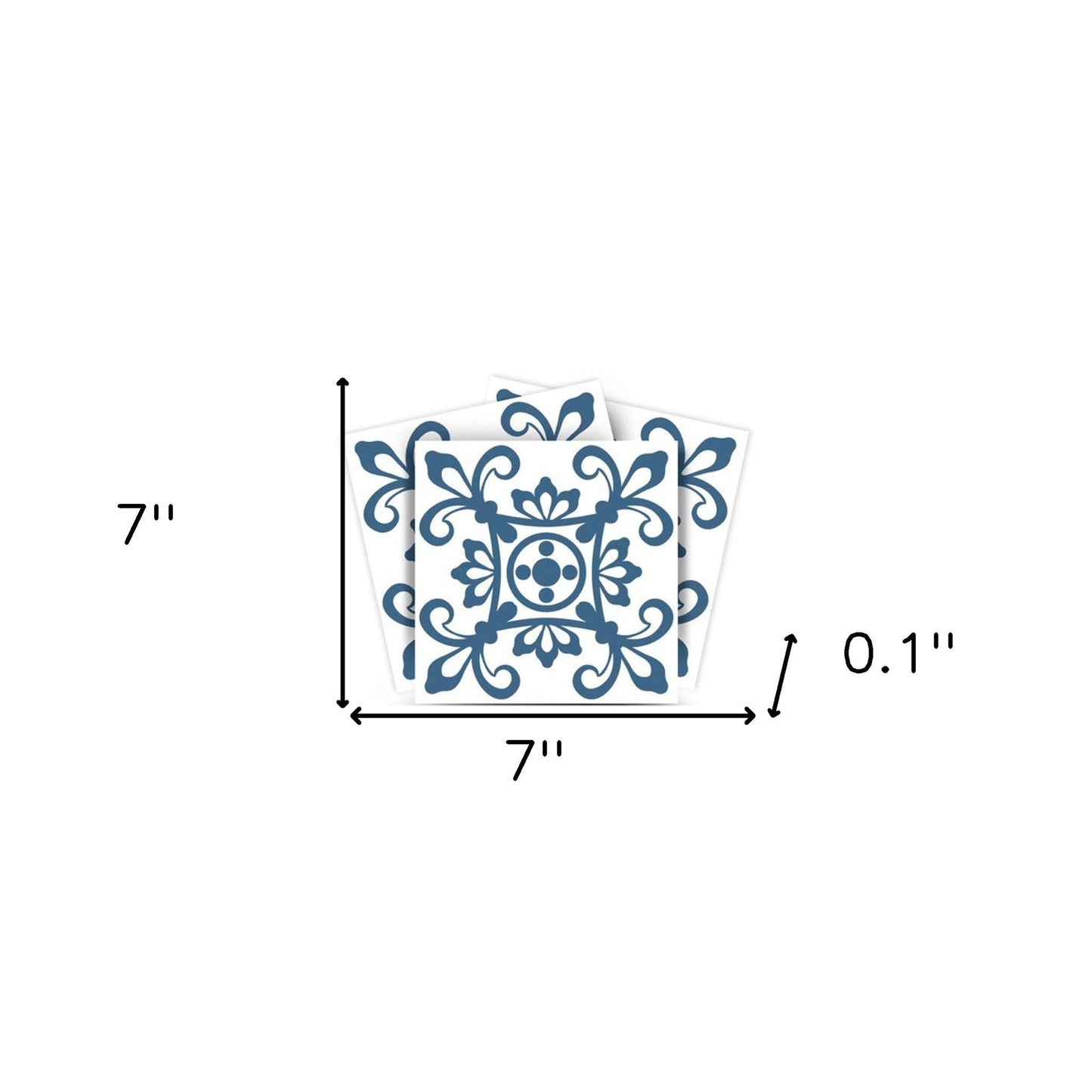 4" X 4" Teal And White Mosaic Peel And Stick Removable Tiles HomeRoots
