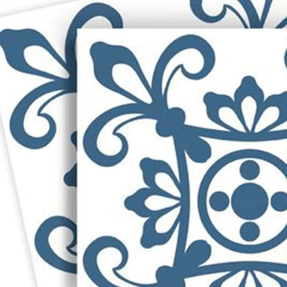 4" X 4" Teal And White Mosaic Peel And Stick Removable Tiles HomeRoots