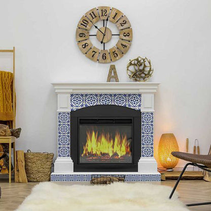 4" X 4" Tulipa Blue and White Peel and Stick Removable Tiles HomeRoots