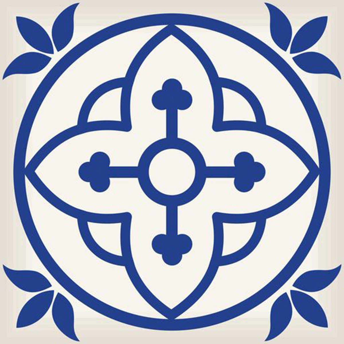 4" X 4" Tulipa Blue and White Peel and Stick Removable Tiles HomeRoots