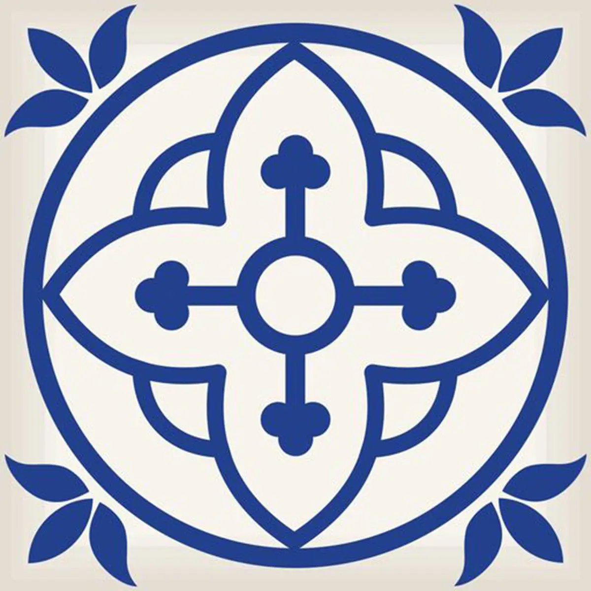 4" X 4" Tulipa Blue and White Peel and Stick Removable Tiles HomeRoots